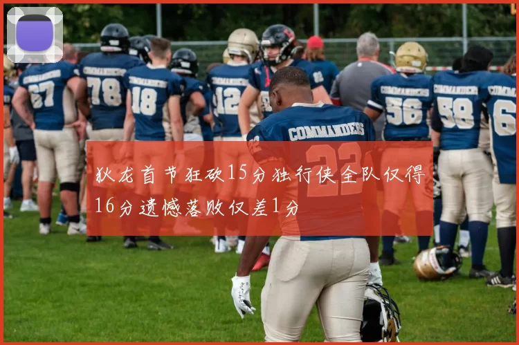 狄龙首节狂砍15分独行侠全队仅得16分遗憾落败仅差1分